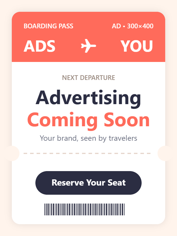 Advertising coming soon on MyTravellingGuide
