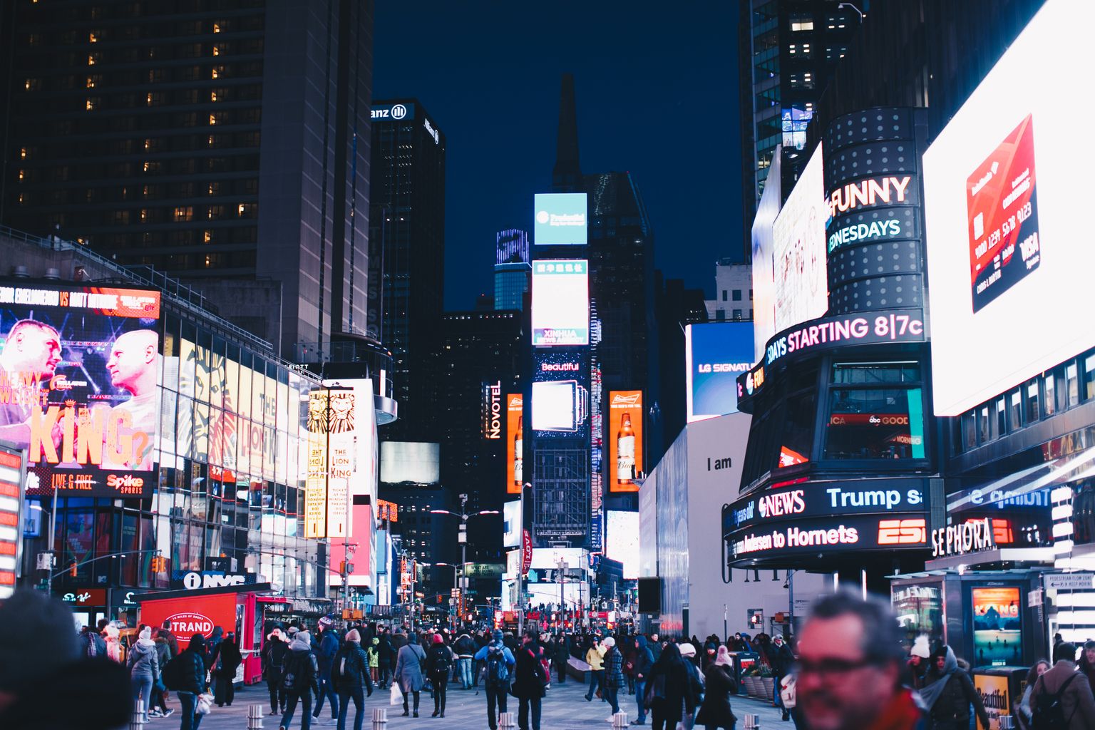 Times Square in Midtown, home to many of the best hotels in New York City